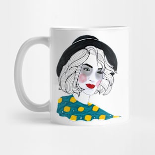 French Hat Woman Mug